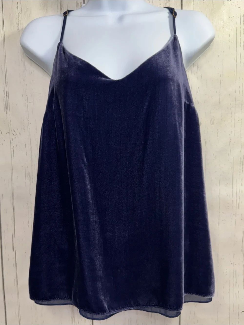 Lilly Pulitzer Navy Velvet Halter Cami Top Silk Blend Size M Party Luxe Cocktail
